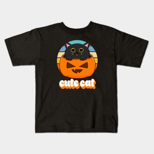 Cute Cat Animal Retro Kids T-Shirt